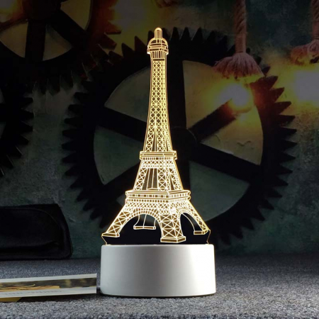 Lampa decorativa, turnul Eiffel, 2 moduri de alimentare, 18 x 0.4 cm